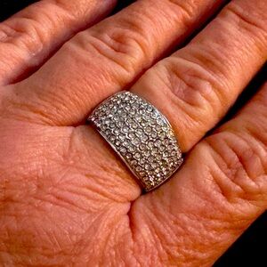 Faux diamond cocktail ring
